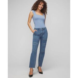 White House Black Market High-Rise Cargo Straight Jean